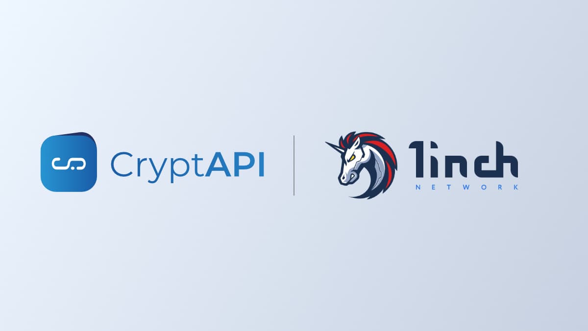 CryptAPI now supports 1INCH Token