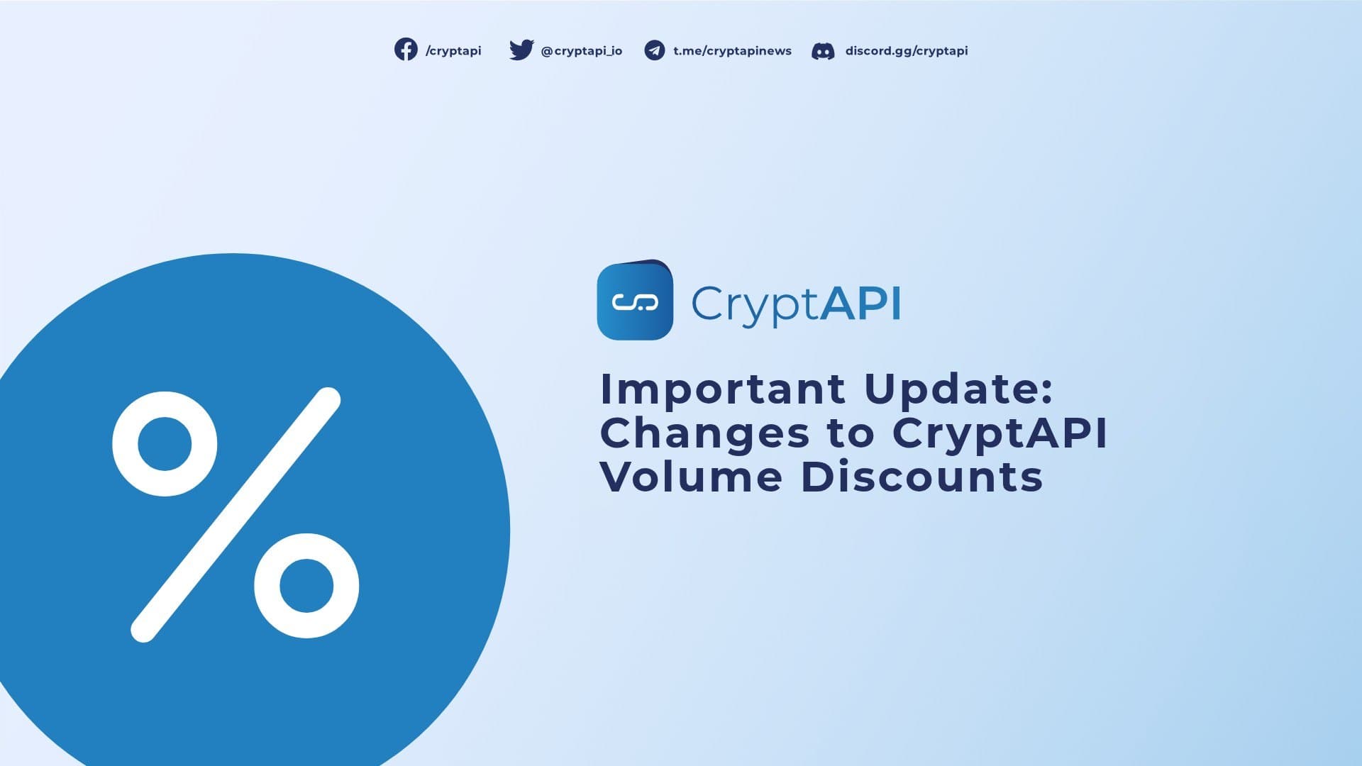 Important Update: Changes to CryptAPI Volume Discounts