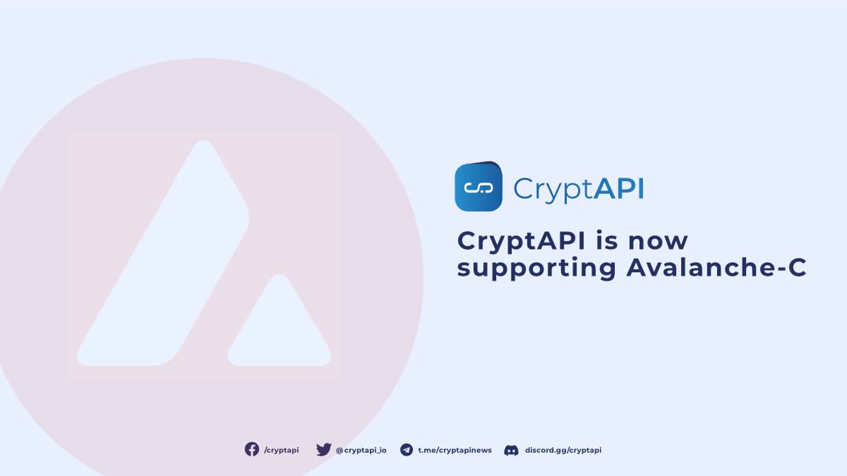 CryptAPI is now supporting Avalanche-C
