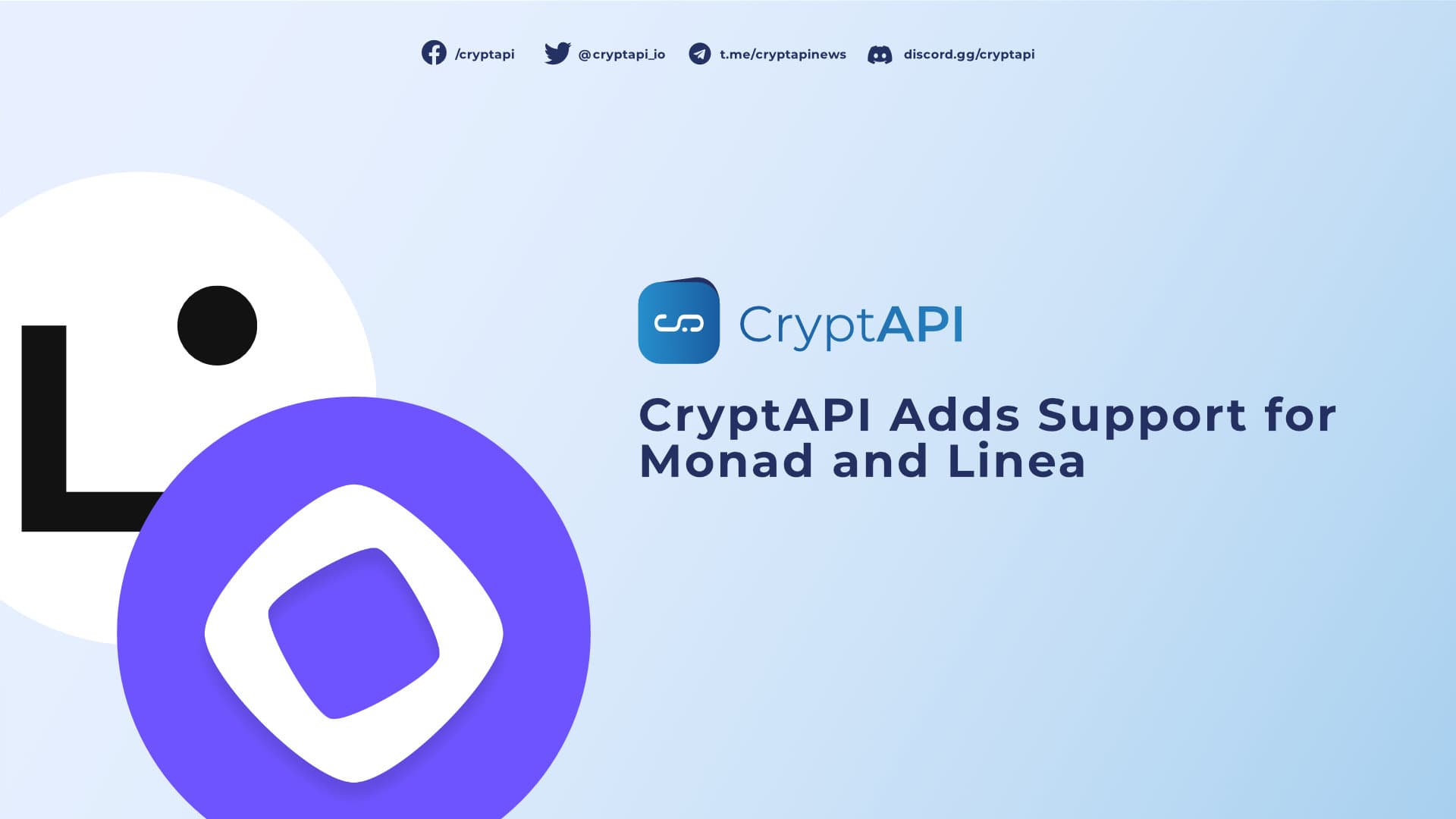 CryptAPI Adds Support for Monad and Linea