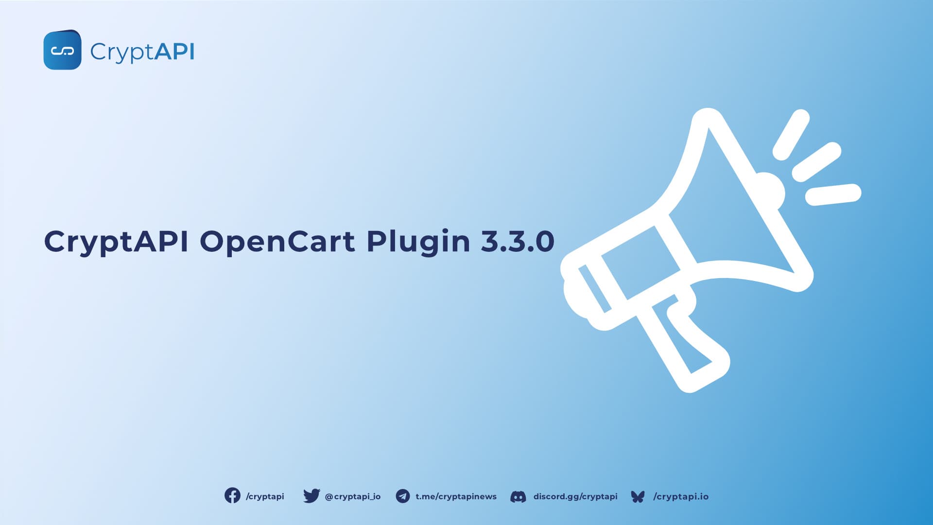 CryptAPI OpenCart Plugin 3.3.0