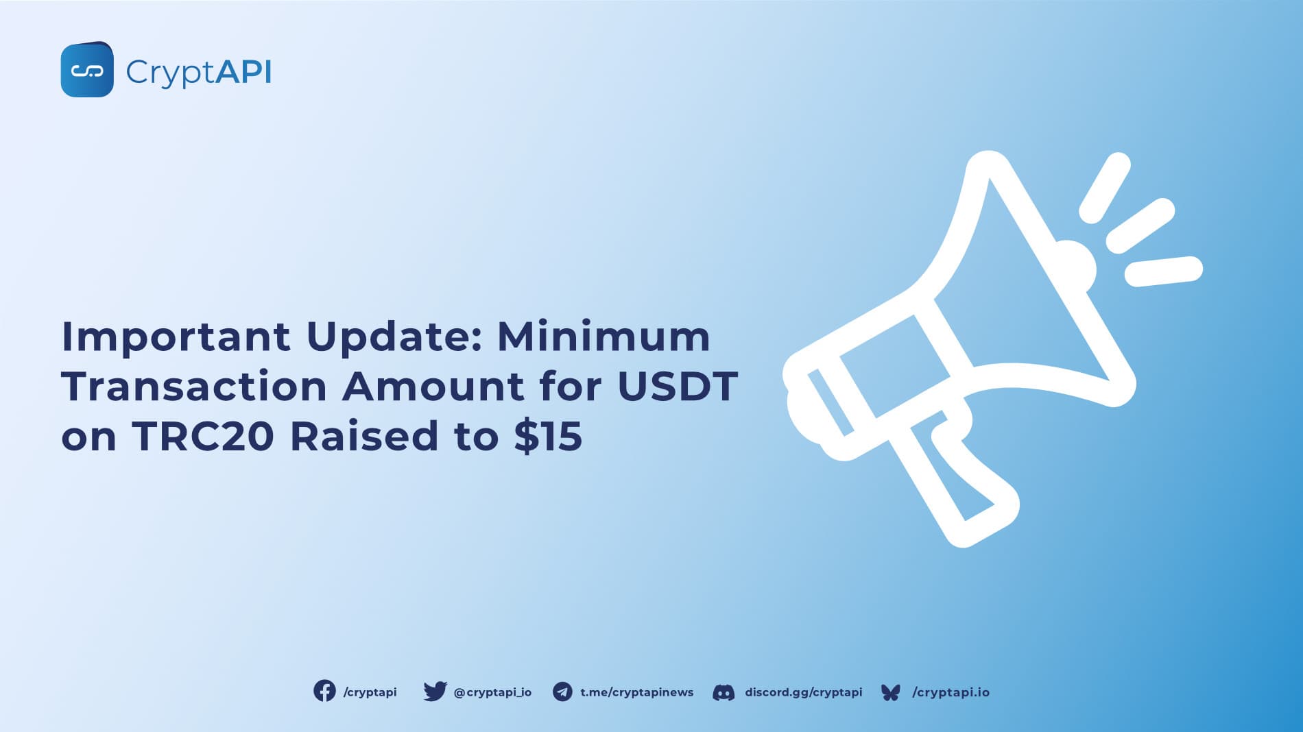 Important Update: Minimum Transaction Amount for USDT on TRC20 Raised to $15