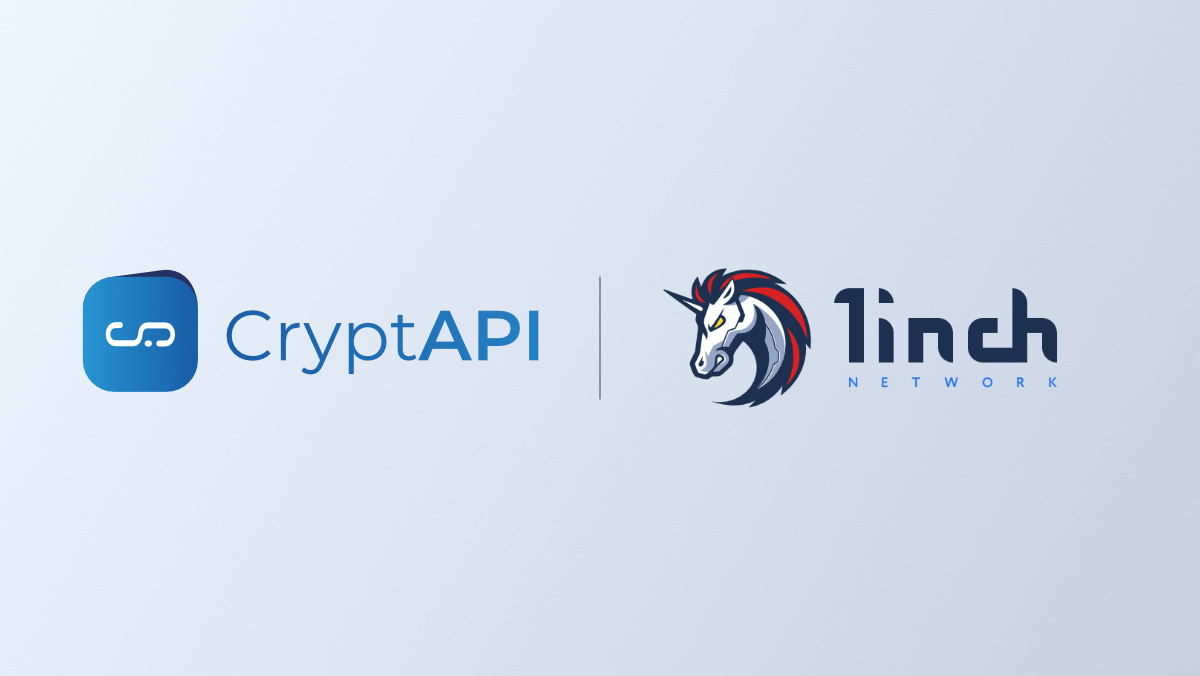 CryptAPI now supports 1INCH Token