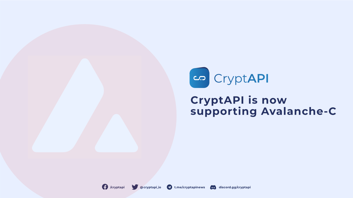 CryptAPI is now supporting Avalanche-C