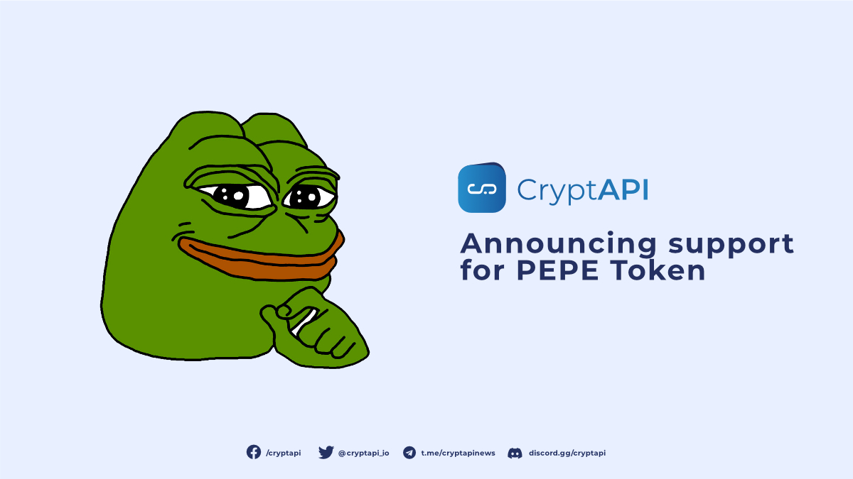 CryptAPI now supports PEPE Token
